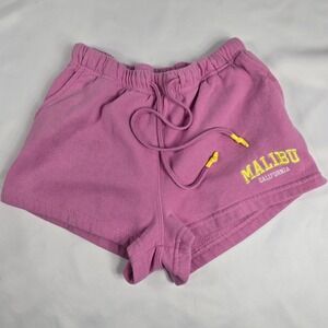 Social Scene Malibu California Shorts Lounge‎ Drawstring Casual Pink S  Shortie